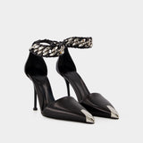 Talons Punk - Alexander Mcqueen - cuir - Noir/Argenté