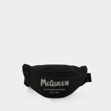 Sac Banane Bum - Alexander Mcqueen - Synthétique - Noir/Blanc Cassé