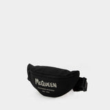 Sac Banane Bum - Alexander Mcqueen - Synthétique - Noir/Blanc Cassé