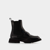 Bottines Worker Punk - Alexander Mcqueen - Cuir - Noir
