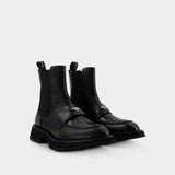 Bottines Worker Punk - Alexander Mcqueen - Cuir - Noir