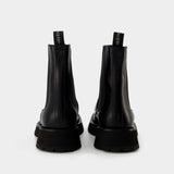 Bottines Worker Punk - Alexander Mcqueen - Cuir - Noir