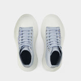 Bottines Tread Slick - Alexander Mcqueen - Cuir - Blanc/Bleu