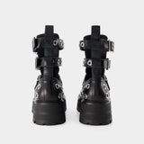 Bottines - Alexander Mcqueen - Cuir - Noir/Blanc