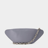Sac Banane Biker Bumbag - Alexander Mcqueen - Cuir - Dove Grey