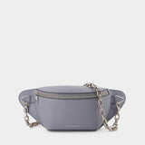 Sac Banane Biker Bumbag - Alexander Mcqueen - Cuir - Dove Grey