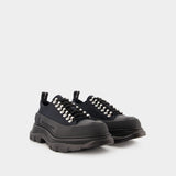 Sneakers Tread Slick - Alexander Mcqueen - Toile - Noir/Argenté