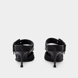 Mules À Boucle Punk - Alexander Mcqueen - Cuir - Noir