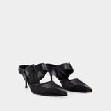 Mules À Boucle Punk - Alexander Mcqueen - Cuir - Noir