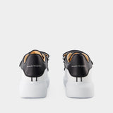Sneakers Oversized - Alexander Mcqueen - Cuir - Blanc/Noir