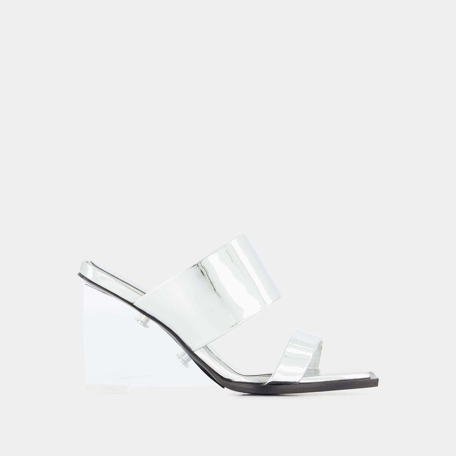 Sandales What For En Cuir Argenté Pointure 39 Neuves Avec Emballage | Sandales Plates Femme Cuir Argenté