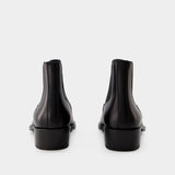 Bottines Chelsea - Alexander Mcqueen - Cuir - Noir/Argenté
