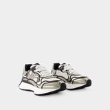 Sneakers Sprint Runner - Alexander Mcqueen - Cuir - Beige/Noir