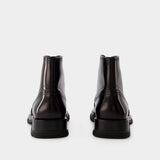 Bottines à Lacets - Alexander Mcqueen - Cuir - Noir