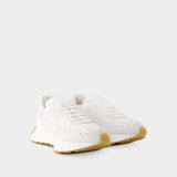 Sneakers Sprint Runner - Alexander Mcqueen - Cuir - Blanc