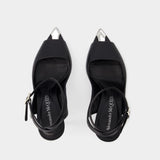 Sandales Punk - Alexander Mcqueen - Cuir - Noir/Argenté