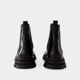 Bottines Chelsea - Alexander Mcqueen - Cuir - Noir