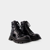 Bottines Wander - Alexander Mcqueen - Cuir - Noir