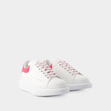 Sneakers Oversized - Alexander Mcqueen - Cuir - Blanc/Rose