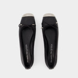 Ballerines Punk - Alexander Mcqueen - Cuir - Noir/Argenté