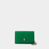Sac à bandoulière Skull - Alexander McQueen - Cuir - Vert