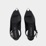 Sandales Punk - Alexander Mcqueen - Cuir - Noir/Argenté