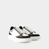 Sneakers Oversized - Alexander Mcqueen - Cuir - Blanc/Noir