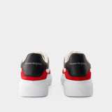 Sneakers Oversized - Alexander Mcqueen - Cuir - Blanc/Rouge