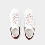 Sneakers Oversized - Alexander Mcqueen - Cuir - Blanc/Bordeaux