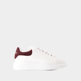 Sneakers Oversized - Alexander Mcqueen - Cuir - Blanc/Bordeaux