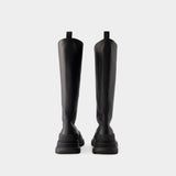 Bottes Tread Slick - Alexander Mcqueen - Cuir - Noir
