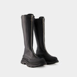 Bottes Tread Slick - Alexander Mcqueen - Cuir - Noir