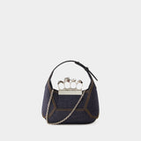 Sac Hobo Jewelled Mini - Alexander Mcqueen - Cuir - Noir
