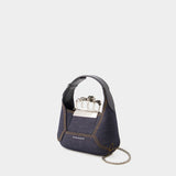 Sac Hobo Jewelled Mini - Alexander Mcqueen - Cuir - Noir