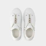 Sneakers Oversized - Alexander Mcqueen - Cuir - Blanc/Argenté