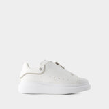 Sneakers Oversized - Alexander Mcqueen - Cuir - Blanc/Argenté