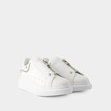 Sneakers Oversized - Alexander Mcqueen - Cuir - Blanc/Argenté