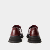 Mocassins - Alexander Mcqueen - Cuir - Bordeaux Foncé