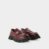 Mocassins - Alexander Mcqueen - Cuir - Bordeaux Foncé