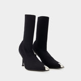 Bottines à bout pointu - Alexander Mcqueen - Cuir - Noir