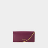 Wallet On Chain - Alexander Mcqueen - Cuir - Bordeaux