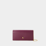 Wallet On Chain - Alexander Mcqueen - Cuir - Bordeaux