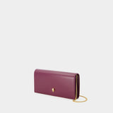 Wallet On Chain - Alexander Mcqueen - Cuir - Bordeaux