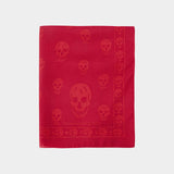 Écharpe Skull - Alexander Mcqueen - Soie - Rouge