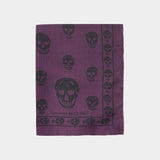 Écharpe Skull - Alexander Mcqueen - Soie - Night Shade