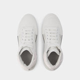 Sneakers Oversized - Alexander McQueen - Cuir - Blanc/Noir