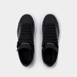 Sneakers Oversized - Alexander McQueen - Cuir - Noir/Argenté