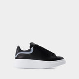 Sneakers Oversized - Alexander McQueen - Cuir - Noir/Argenté