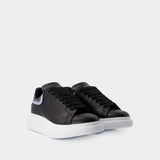 Sneakers Oversized - Alexander McQueen - Cuir - Noir/Argenté
