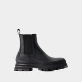 Bottines Wander - Alexander McQueen - Cuir - Noir